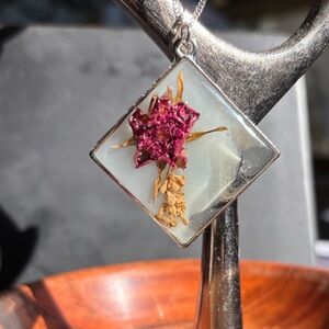 Rose 3D Pendant Necklace